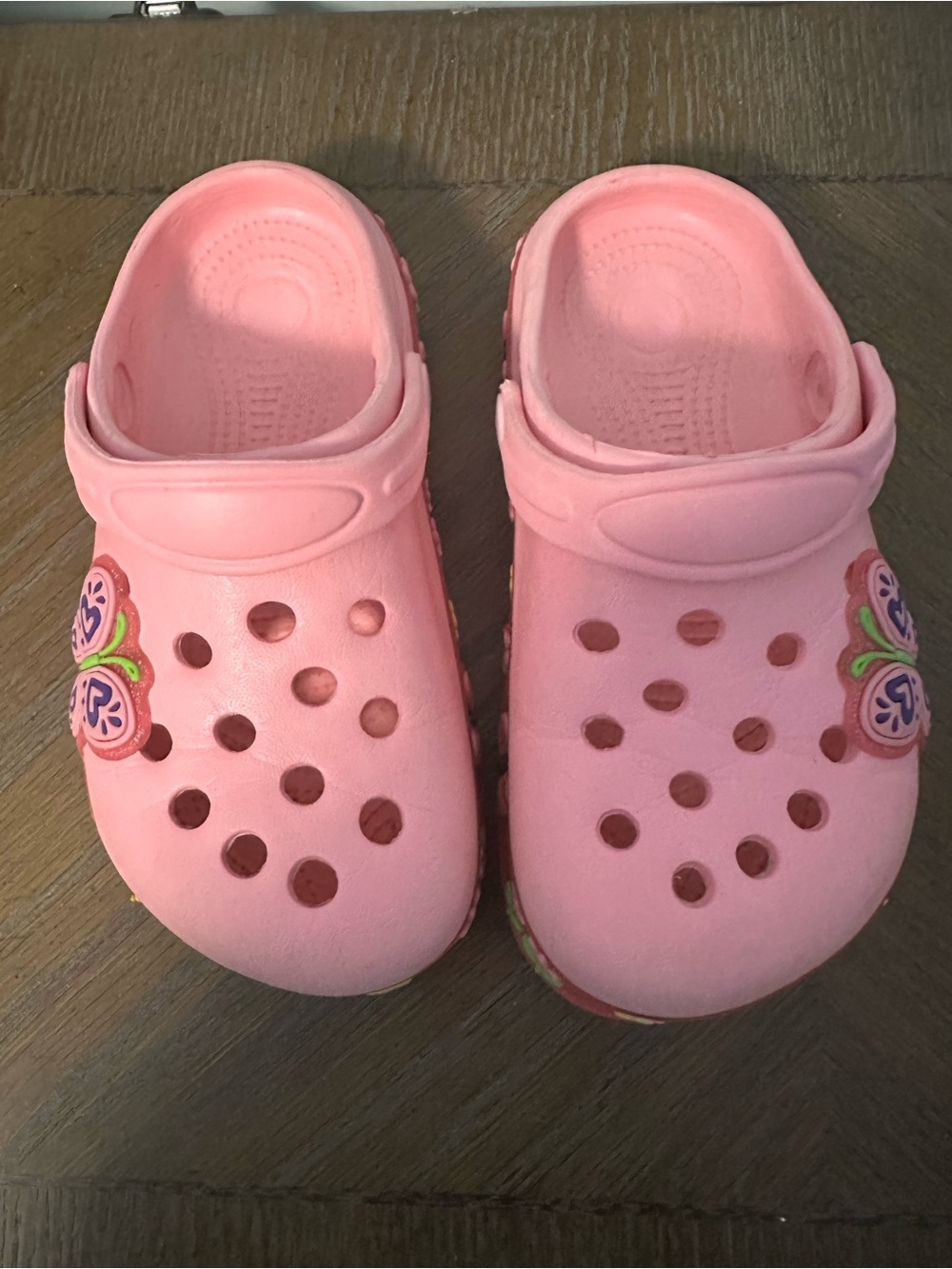 Kids Pink Light-up Butterfly Clog - Lightweight Comfort Shoe Size 13